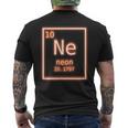 Neon Element Orange Periodic Table Nerd Retro Chemistry Men's T-shirt Back Print