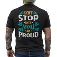 Neous Arrêtez Pas Jusqu'à Ce Queous Soyez Fier De Motivation T-shirt imprimé au dos