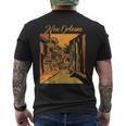 New Orleans Louisiana Souvenir Bourbon Street Men's T-shirt Back Print
