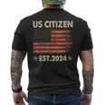 New Us Citizen Est 2024 American Immigrant Citizenship Men's T-shirt Back Print