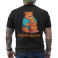 Niedlicher Papa Bär Sohn Und Tochteratertag T-Shirt mit Rückendruck