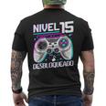 Nivel 15 Desbloqueado Cumpleaños 15 Años Camiseta Hombre Estampado Espalda