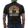 Nivel Del Padrino Desbloqueado Regalo Del Padrino Camiseta Hombre Estampado Espalda