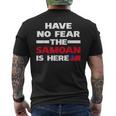 Have No Fear The Samoan Is Here Flag Men's T-shirt Back Print
