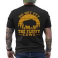 Do Not Pet The Fluffy Cows Bison Retro Vintage Men's T-shirt Back Print