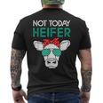 Not Today Heifer Heifers With Green Glasses Cow Men's T-shirt Back Print