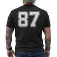 Number 87 Best Classic College American Varsity Style Font Men's T-shirt Back Print