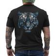 Obra De Arte De Tigre Ojos Azules Arte Animal Tigre Camiseta Hombre Estampado Espalda