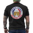 Official French Drinking Team Flag Of France Beer Men's T-shirt Back Print