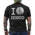 Official I Love Disco White Mirror Ball Men's T-shirt Back Print