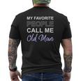 Old Man Pa Father's Day Present Apparel Pop American Dad Mens Back Print T-shirt
