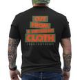 Olive Army Solar Orange Color Match Men's T-shirt Back Print
