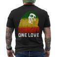 One Reggae Love Reggae Music Rastafarian Jamaica Rock Roots Men's T-shirt Back Print