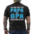 Opa Atertag Papa Spruch Grossvater Geschenk T-Shirt mit Rückendruck