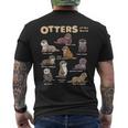 Otter Sea Animals Of The World Chibi Otter Lover Educational Men's T-shirt Back Print
