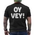 Oy Vey Jewish Yiddish Quote Kosher Gym Workout Hanukkah Men's T-shirt Back Print