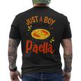 Paella Just A Boy Who Loves Paella Cocina Española Chicos Camiseta Hombre Estampado Espalda
