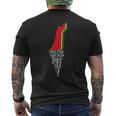 Palestine Map Watermelon T-Shirt mit Rückendruck