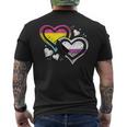 Panromantic Demisexual Color Heart Romantic Lgbtq Pride Men's T-shirt Back Print