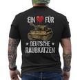 Panzer Kampfanzer Tiger Tank World War Black S T-Shirt mit Rückendruck