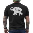 Papa Afrika Elefant T-Shirt mit Rückendruck