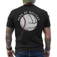 Papa Baseballolleyball Spieler Tochter Sohn Sport Team Dad T-Shirt mit Rückendruck