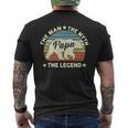 Papa Bear For Father's Day The Man Myth Legend Men's T-shirt Back Print