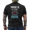 Papa From Daughter She Stole My Heart Mens Back Print T-shirt