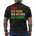 Papa Die Legend Father's Day S T-Shirt mit Rückendruck