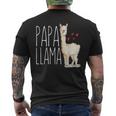 Papa Lama Lustig Passende Familie Stamm Papa Opa T-Shirt mit Rückendruck