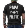 Papa Pilot Drohne Geschenk Drohnen Humor Fliegenatertag T-Shirt mit Rückendruck