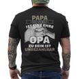 'Papa Zu Sein Ist Eine Ehr Opa Zu Sein Unbeahlbar' T-Shirt mit Rückendruck