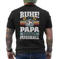 Papaater Fussball Fussball Fan Ballatertag T-Shirt mit Rückendruck