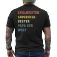 Papaater Grillmeister T-Shirt mit Rückendruck