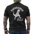 Papasaurus Rex Papa Dinosaurier Lustigesatertagsgeschenk T-Shirt mit Rückendruck