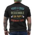 Papi Papy Grand-Père Cadeau Pour Papy T-shirt imprimé au dos