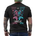 Parents Pink Or Blue Uncle Love You Baby Gender Reveal Men's T-shirt Back Print