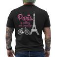 Paris France Eiffel Tower Souvenir T-Shirt mit Rückendruck