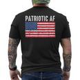 Patriotic Af American Flag Heart 4Th Of July Usa Pride Men's T-shirt Back Print