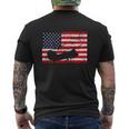 Patriotic Ch-47 Chinook Helicopter American Flag T-Shirt Mens Back Print T-shirt