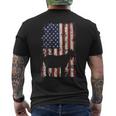 Patriotic Goat 4Th Of July American Flag Men's T-shirt Back Print