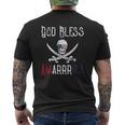 Patriotic Pirate Saying God Bless America Arrr Mens Back Print T-shirt