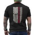 Patriotic Workman Us Flag Worker Proud Blue Collar Pride Men's T-shirt Back Print