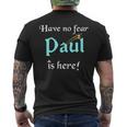 Paul Custom First Name Quote Saying Boys Men's T-shirt Back Print