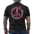 Peace Love Hippie Costume Tie Die 60S 70S Yoga Outfit Men's T-shirt Back Print