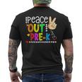 Peace Out Pre K Happy Last Day Of Pre K Graduation Men's T-shirt Back Print