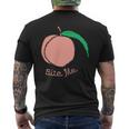 Peach Bite Me Graphic Men's T-shirt Back Print