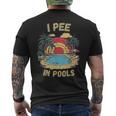 I Pee In Pools Sarkastisch Und Lustig Für Pool-Liebhaber Retro T-Shirt mit Rückendruck