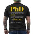 Phd Graduate Phd Graduation Doctorate Degree Definition Mens Back Print T-shirt