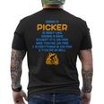Being A Picker Is Like Riding A Bike On Fire Men's T-shirt Back Print